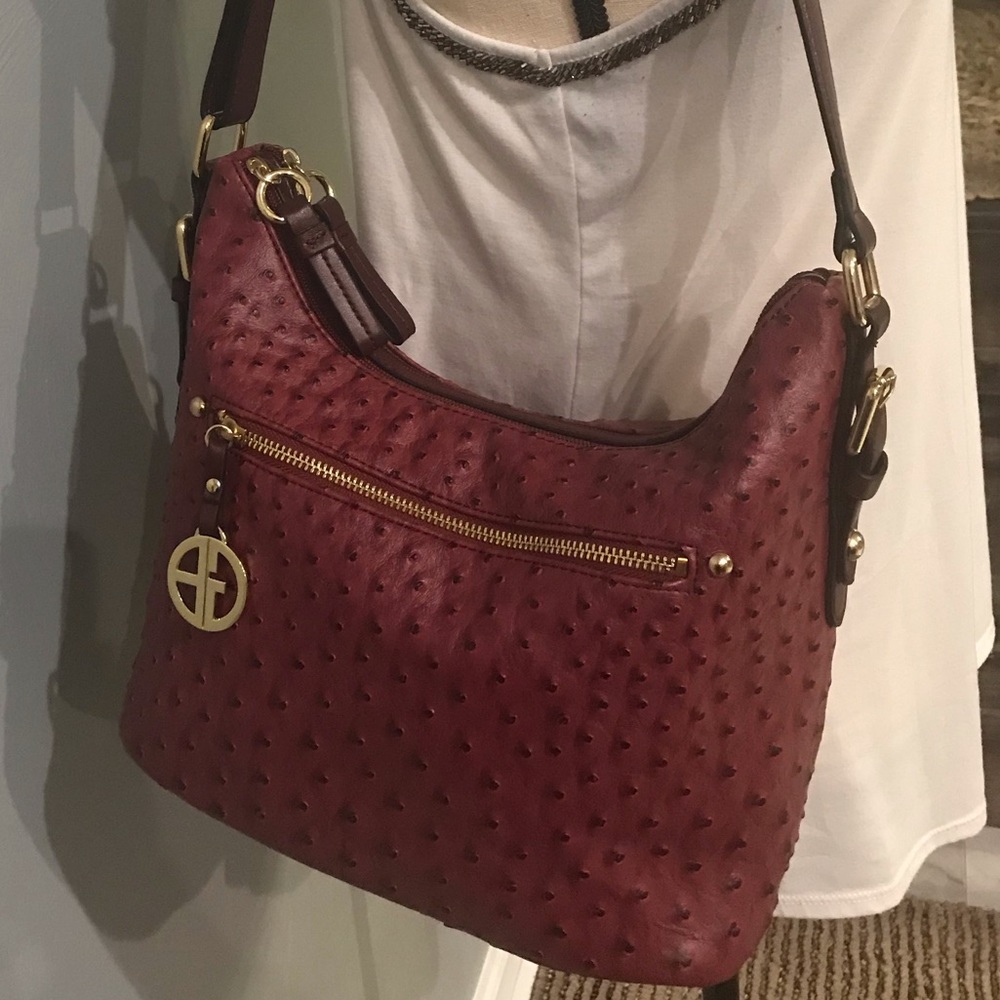 🦋🦋Giani Bernini Ostrich-Embossed Dome Satchel